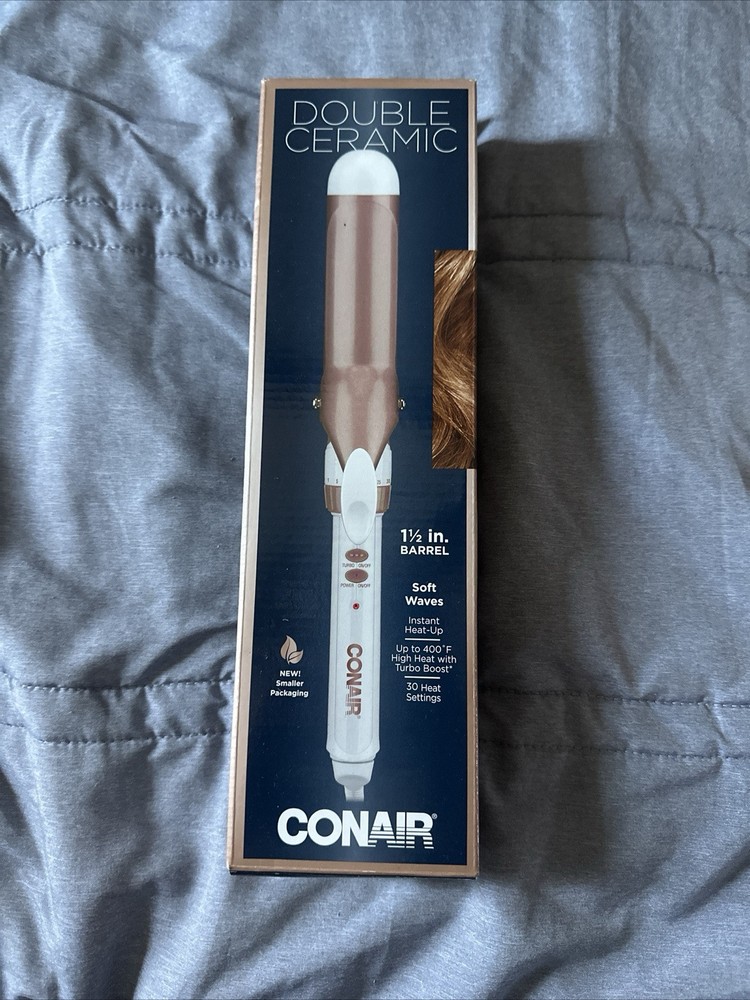 Conair 1.5 inch double ceramic soft waves curling iron-image