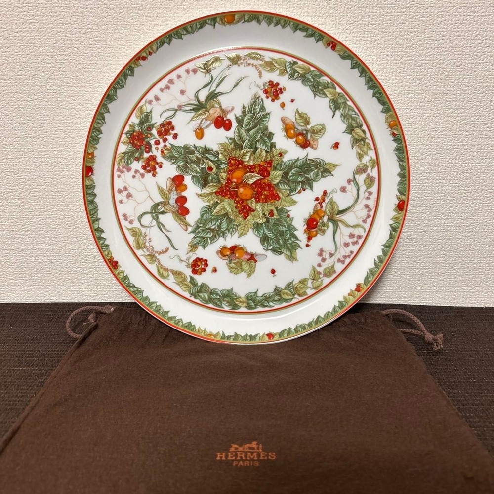Hermes Le Jardin de Pythagore Pythagoras Garden Tarte Plate 12.5