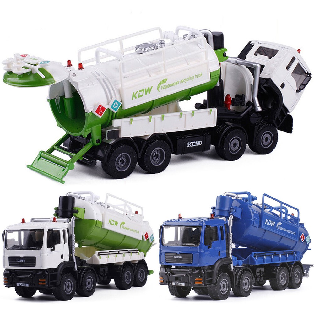 1/50 Sewage Recycling Truck Model Toy Car Diecast Toy Vehicle Metal Kids Toys