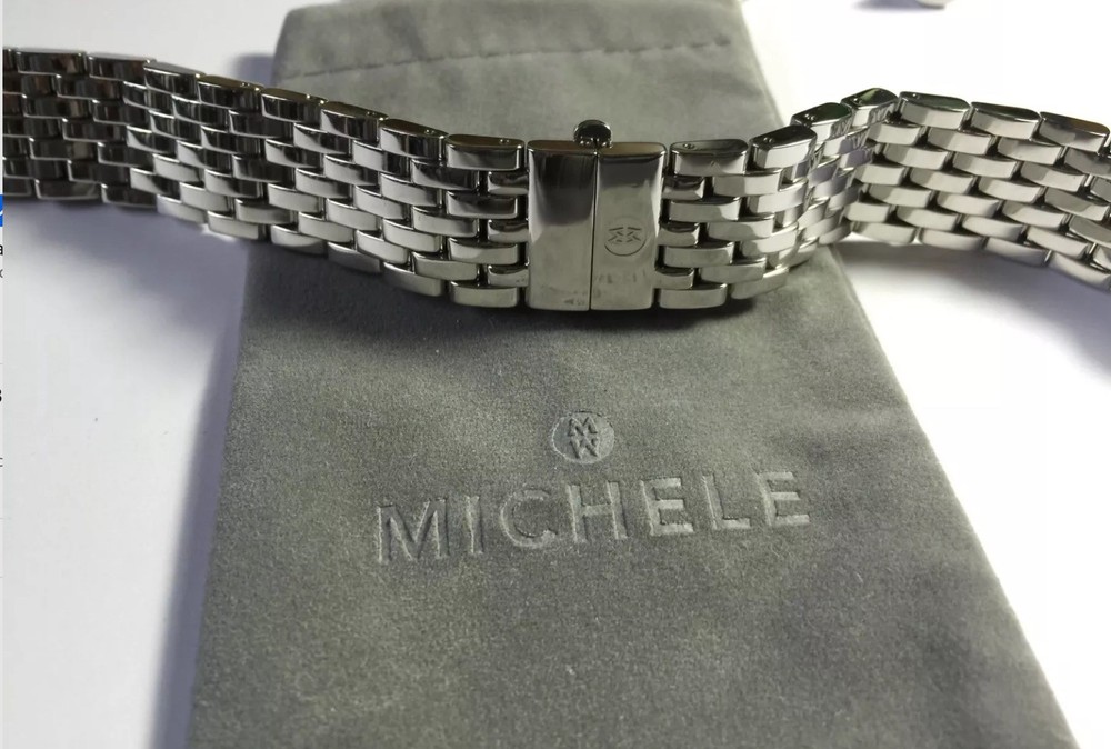 Silver MICHELE MS18AU235009 Watch Band Replacement