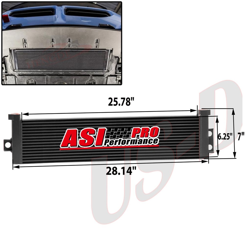 Aluminum Oil Cooler For 2015-20 2019 BMW M3 M4 M2 S55 F80 F82 F83 F87 F8X Black