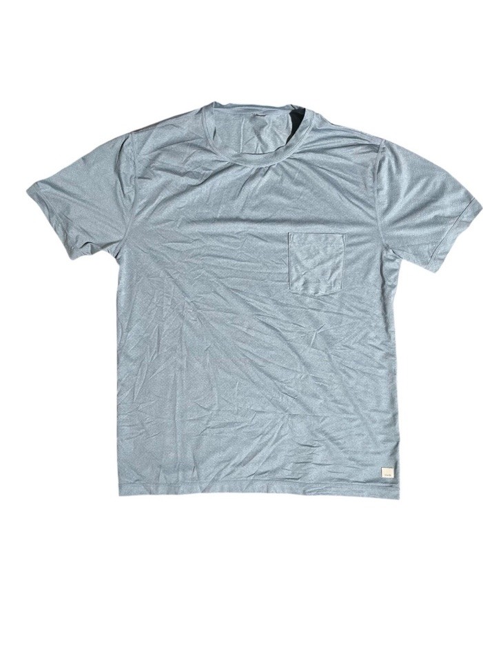 VUORI Tradewind Performance Pocket Shirt Lightweight Blue Mens Size L