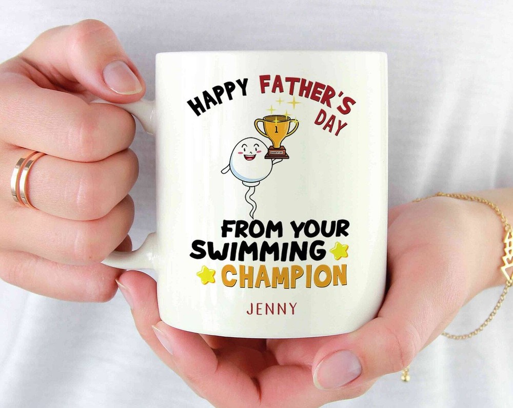 Personalized Mug For Dad Happy Father's Day Mug Funny Sperm Mug Dad Mug Daddy