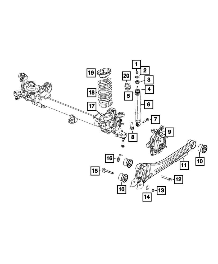 Genuine Mopar Suspension Shock Absorber Kit 68450190AD