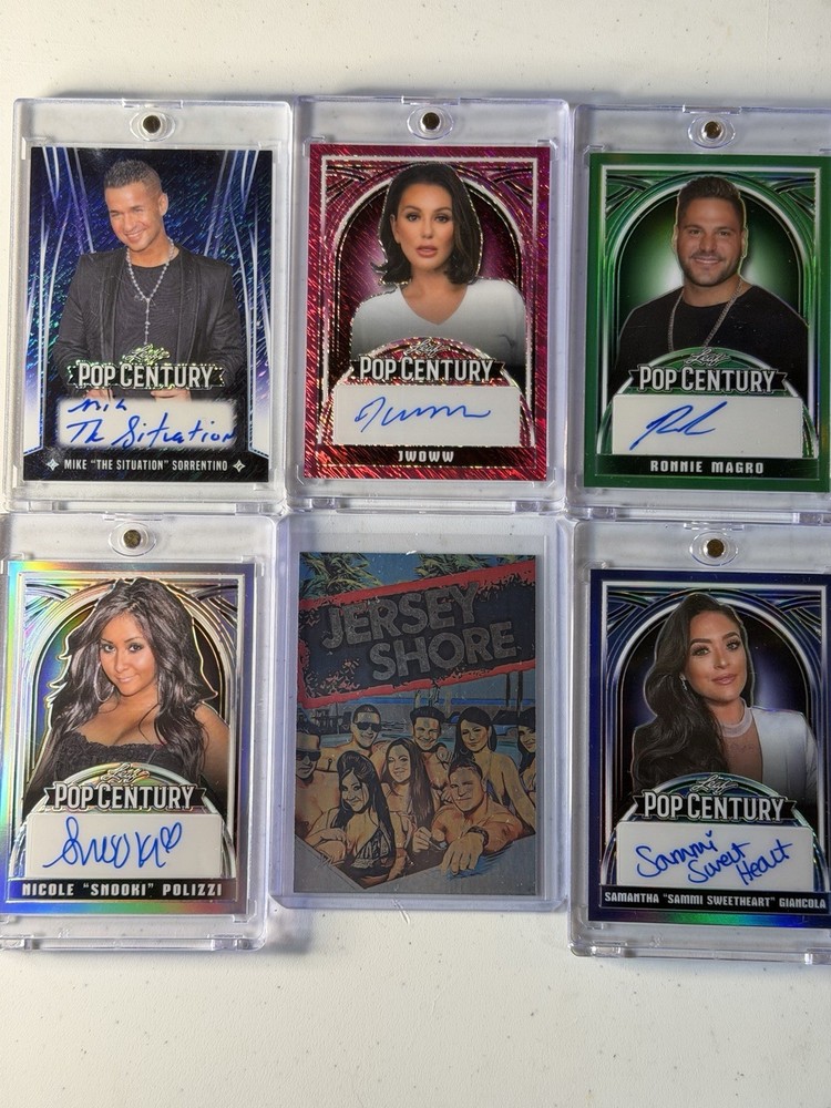 RARE Leaf Pop Century Jersey Shore, Cast Autos #’d Plus 1/1 Custom - Lot Of 6