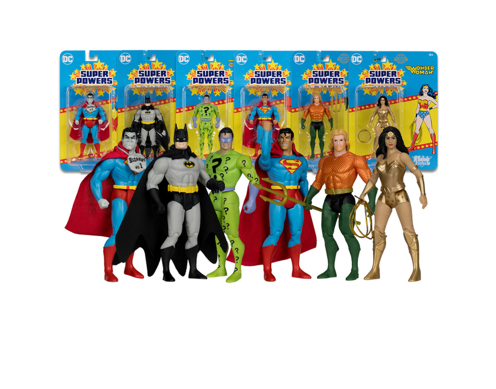 McFarlane DC Super Powers Wave 9 Gold Chase Wonder Woman Aquaman Action Figures  