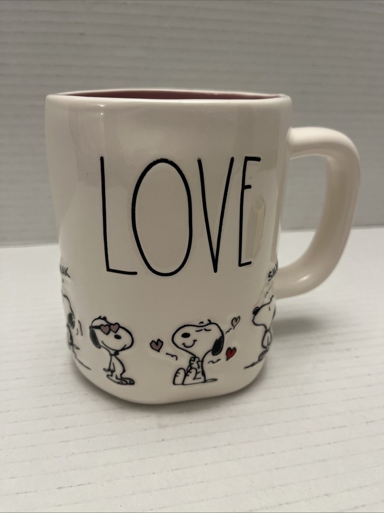Rae Dunn Snoopy Love Ceramic Mug Peanuts Collection