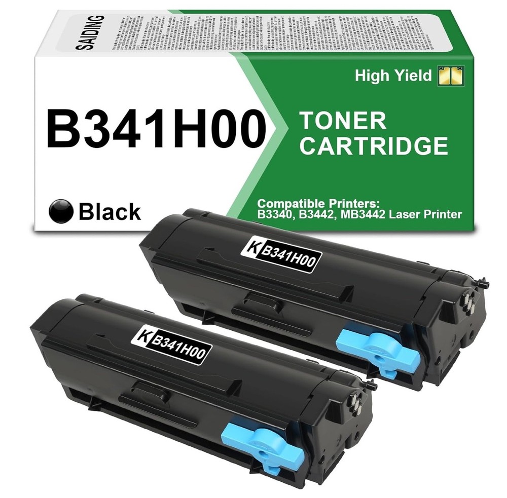 Compatible B341H00 Black Toner Cartridge B341H00 with New Chip High Yield Replac