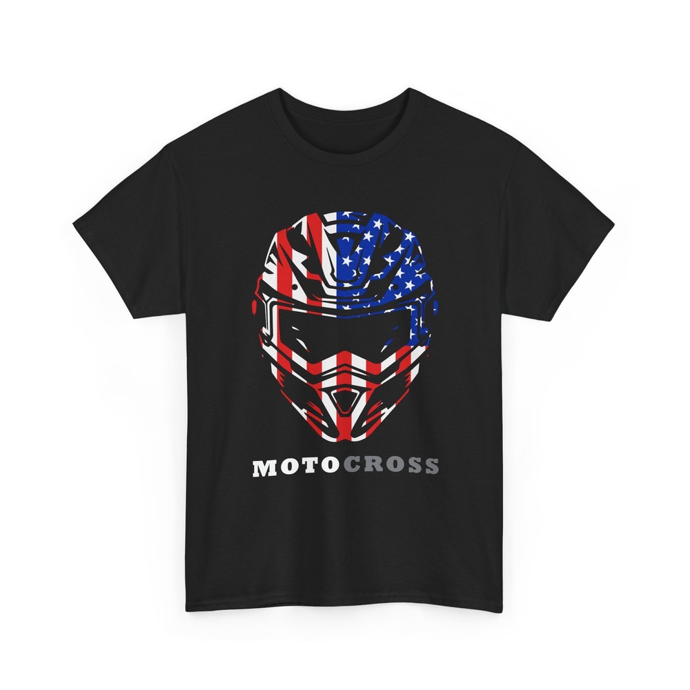 Motocross T-Shirt, Biker American Flag Hamlet Bike Riding Lovers Shirt