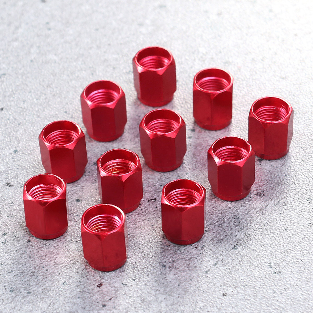 10 Pcs Aluminum Bike Tire Caps for Car Wheels Air Valve Covers