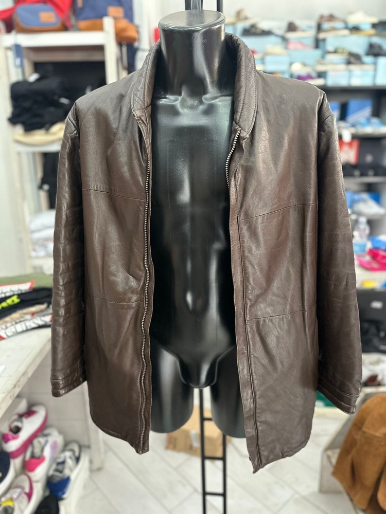 Vintage Brown Cabaret Leather Jacket for Men Size 54 LLV500