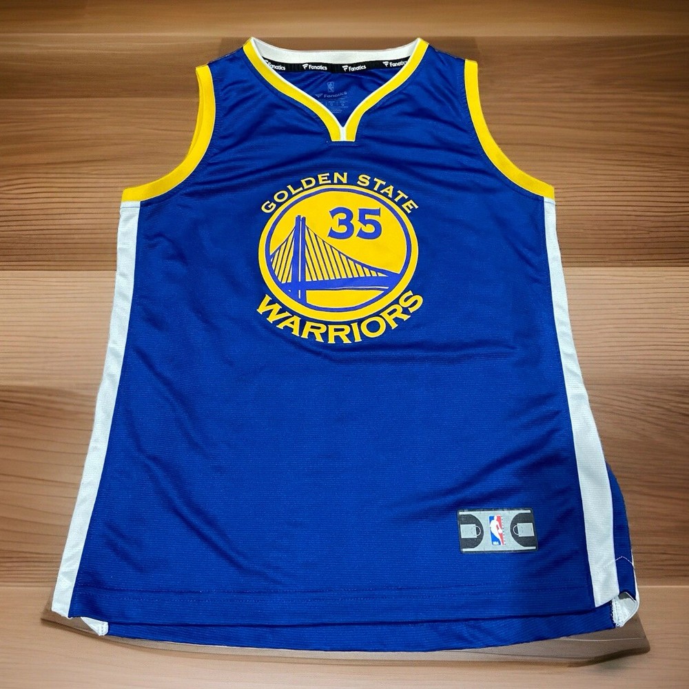 NBA Fanatics Golden State Warriors Basketball Jersey Youth Size L Kevin Durant