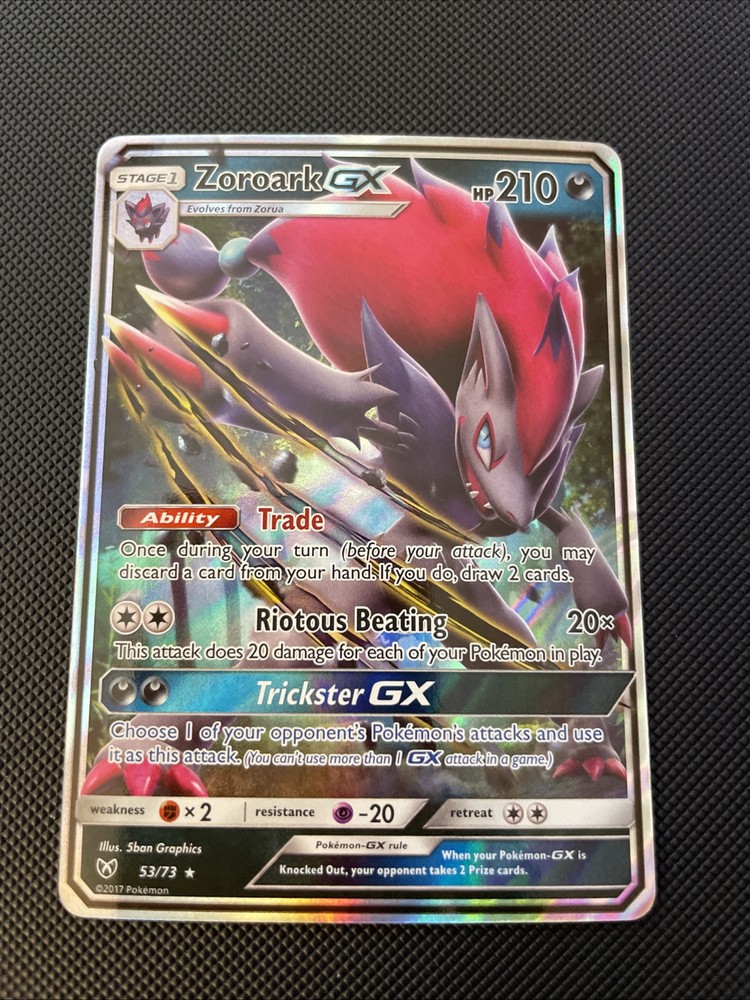 Zoroark GX 53/73 Shining Legends Ultra Rare Holo Pokemon Card