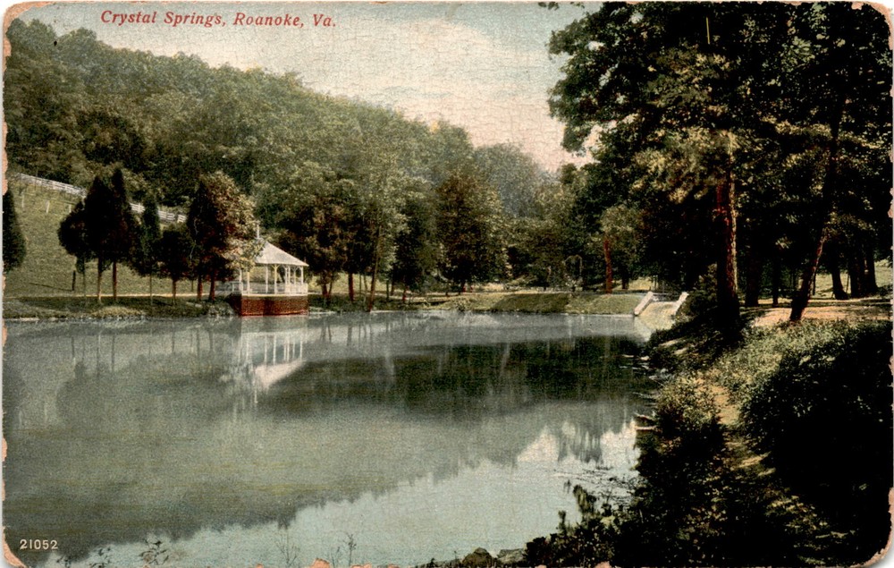 Crystal Springs, Roanoke, Va, Germany, Bettie Gross, Blue Ridge Postcard