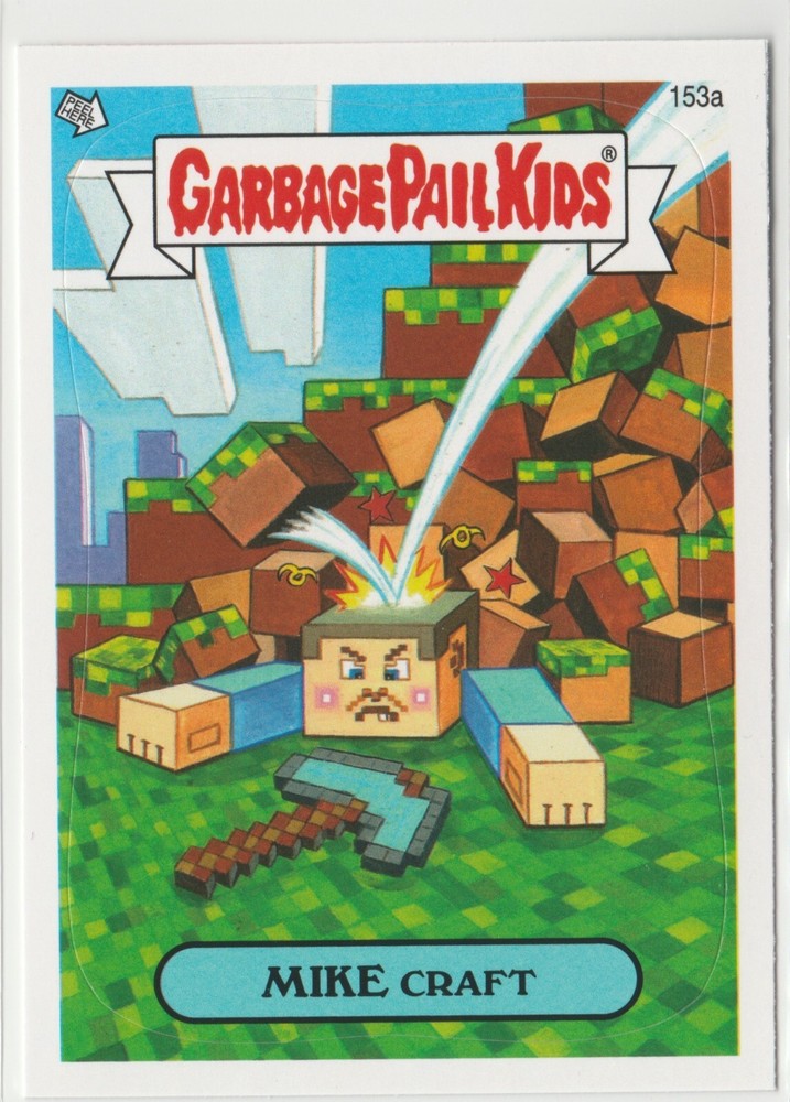 Mike Craft #153a Minecraft Garbage Pail Kids GPK 2013 Brand-New Series 3 BNS3