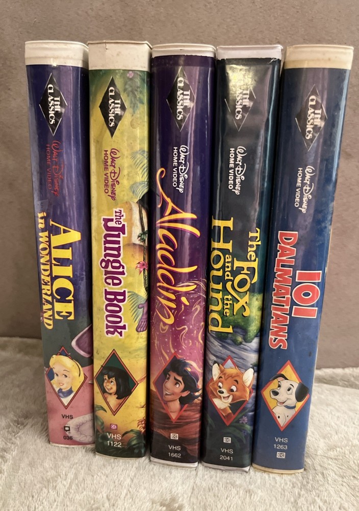 Never Played Disney VHS Black Diamond Collection 5 Tapes. (Titles listed below)