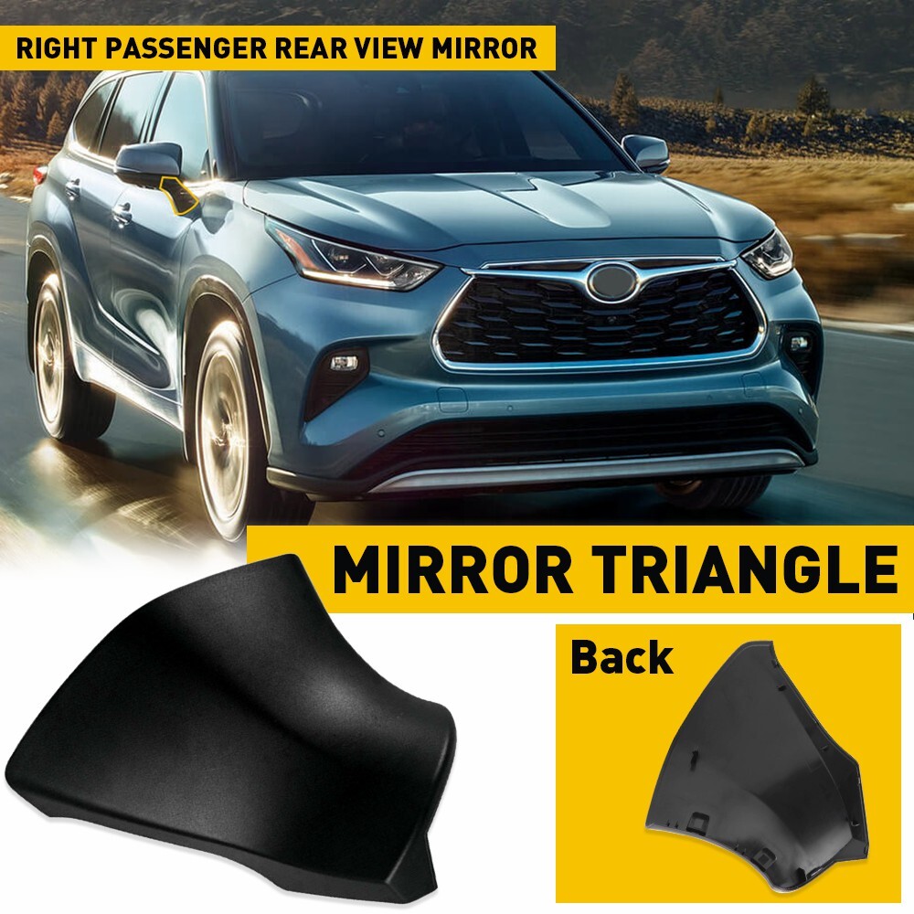 Right Side For 2020-2022 Toyota Highlander Rearview Triangle Mirror Base Cover