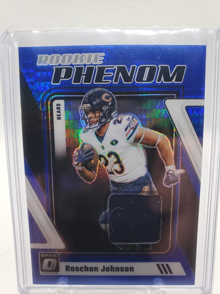 2023 Panini Donruss Optic - Rookie Phenoms Roschon Johnson #RP-RJ Blue Hyper Prizm (MEM, RC)