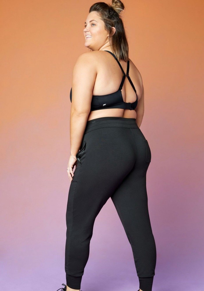 NWT Fabletics Daria Luxe Terry Joggers Womens XL Dark Gray High Waist Sweatpants