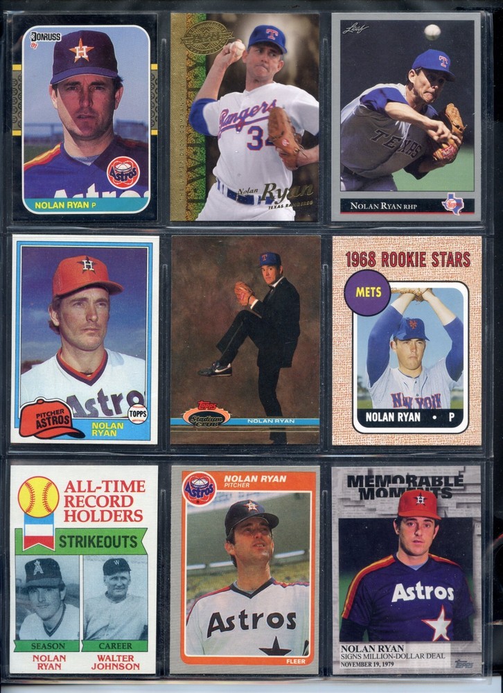 Nolan Ryan 27-Card Lot NM to NM/MT HOF Angels Rangers Astros