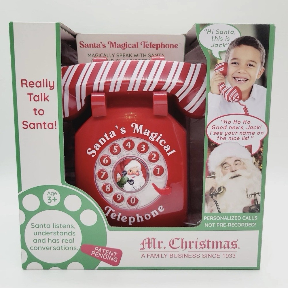Mr. Christmas Santas Red Interactive Magical Telephone Toy Brand Santa Claus NWB