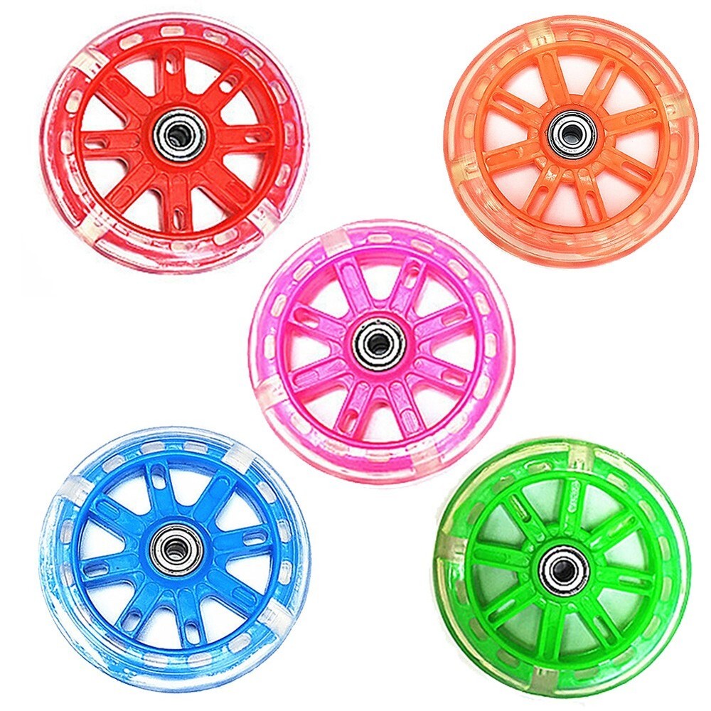 Wheels FLASH LED LIGHTS PUSH SCOOTER STUNT WHEELS 120mm Duable Hot Sale-image