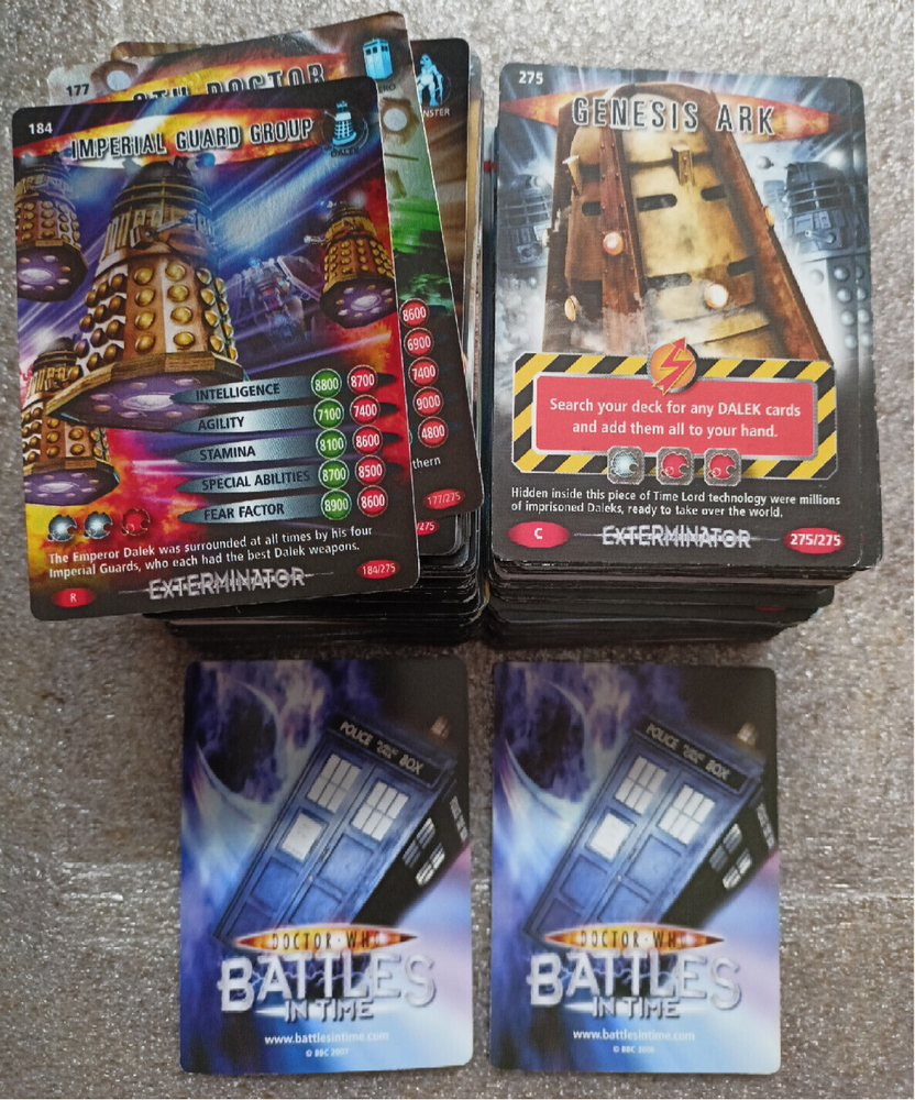 Doctor Who Battles in Time Exterminator 100 Unique Card Bundle
