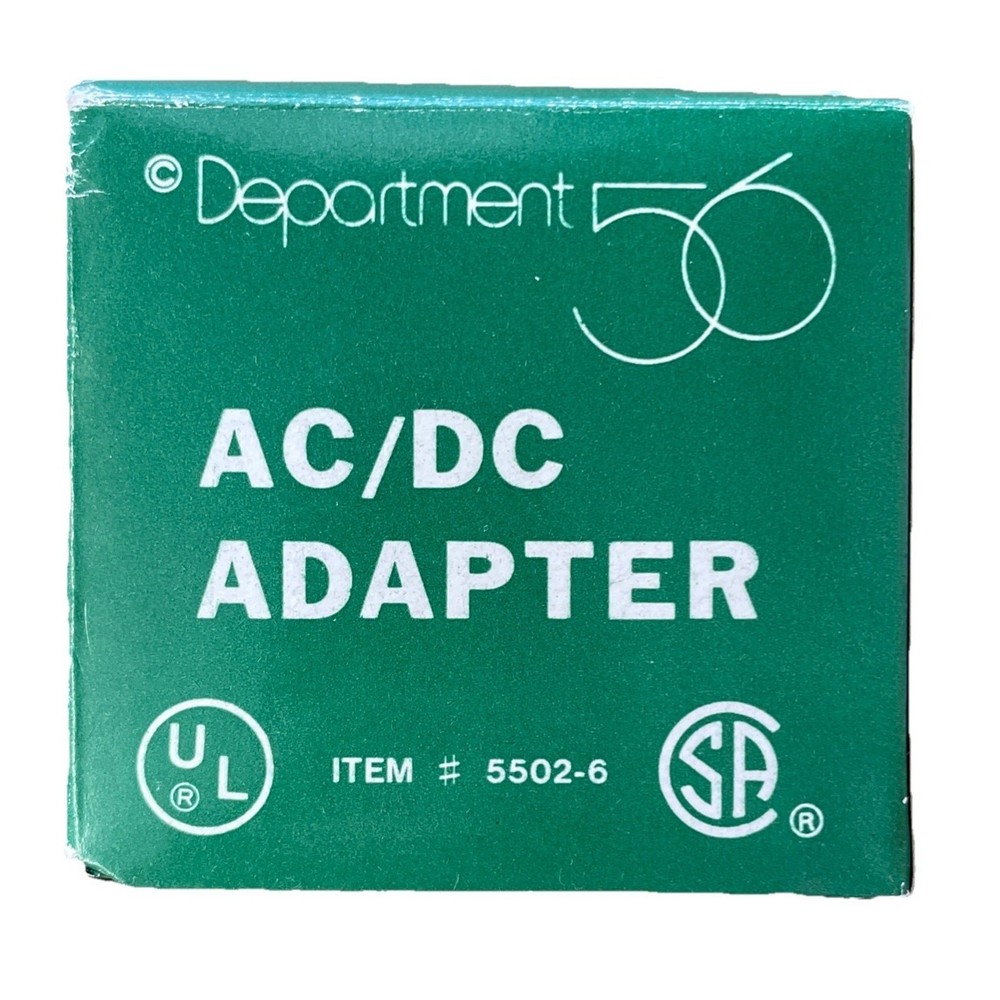 Department 56 Village AC/DC Adapter #5502-6