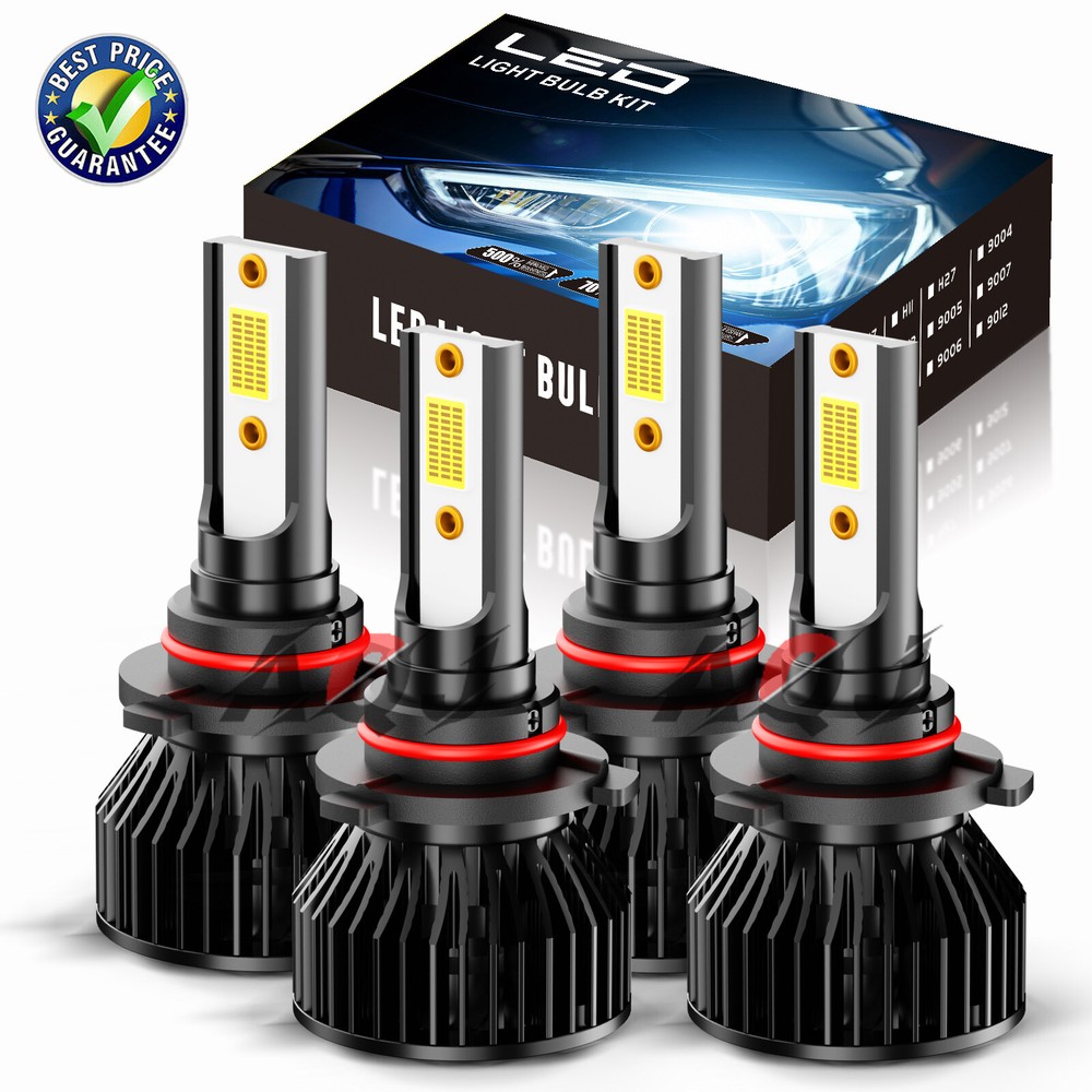 For GMC SAVANA 2500 3500 1996-2023 4X LED Headlight Bulbs Hi/Lo BEAM 9005 9006