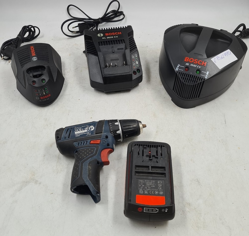 Lot of 5 Various Bosch tools GSR 10,8-2-LI - Used Working, Has Scratches