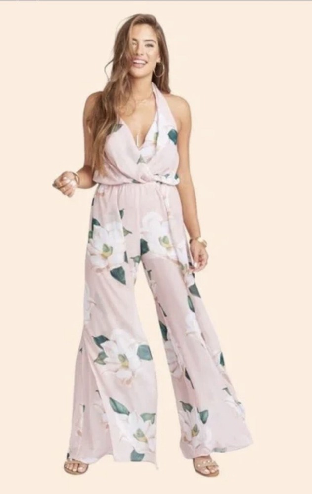 Delano Jumpsuit Southern Magnolia Size L Romantic Sheer Flowy by Show Me Your Mumu