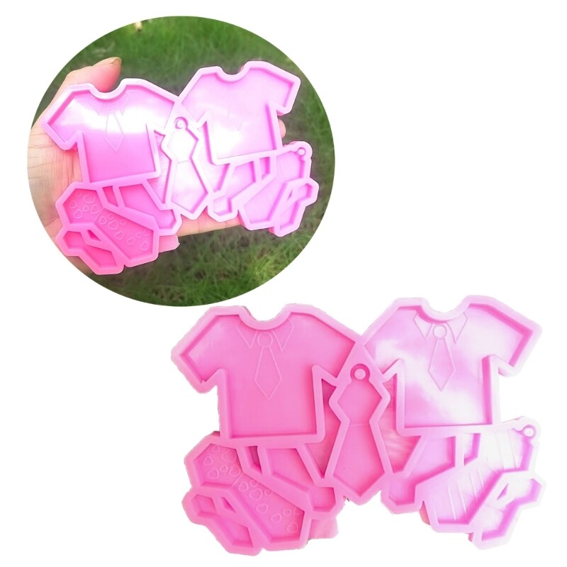 Keychain Pendant Silicone Mold DIY Clothing Bow Tie Shape Decorations for Resin