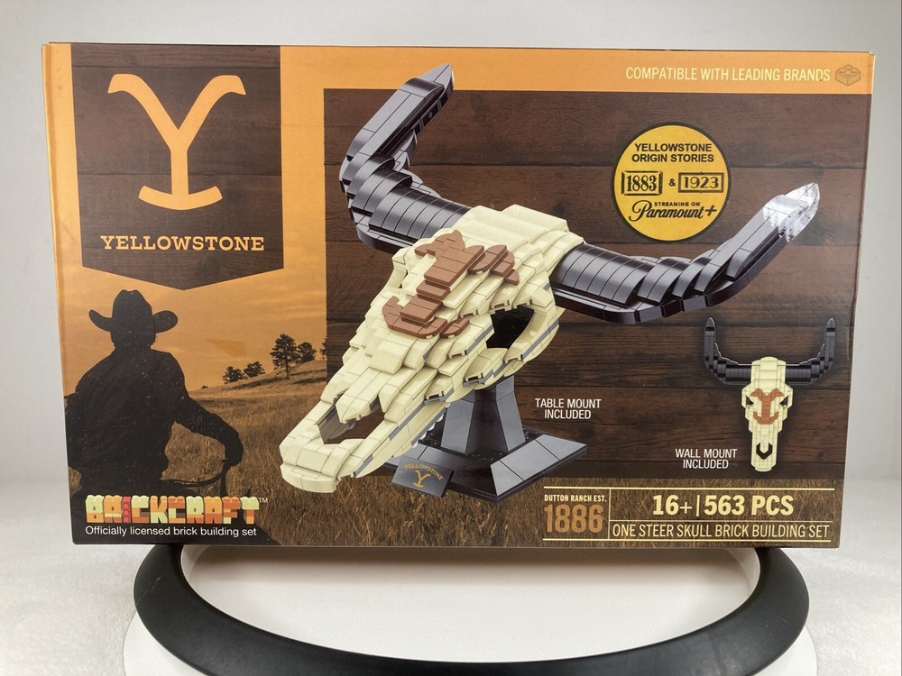 Yellowstone One Steer Skull 563 Pieces Brick Set Brickcraft 2023 Paramount New