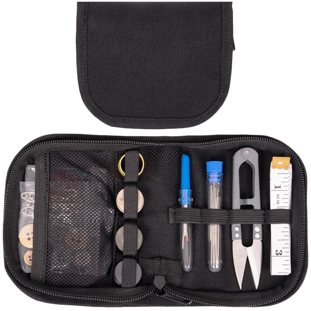 Compact Military Sewing Kit with Buttons for Men and Women, Small Repair Essentials