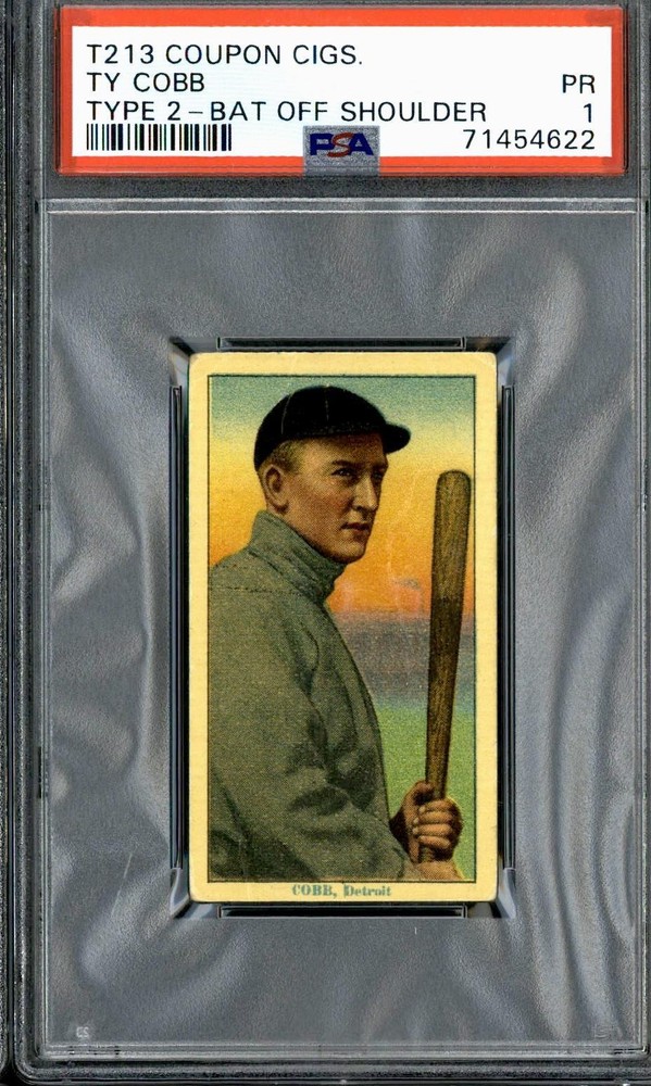 1914 T213 Coupon Cigs. Ty Cobb (Bat off Shoulder) - PSA 1 (Type 2)-image