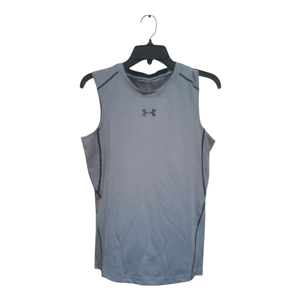 Under Armour Mens Gray Compression Sleeveless T-Shirt Size Large