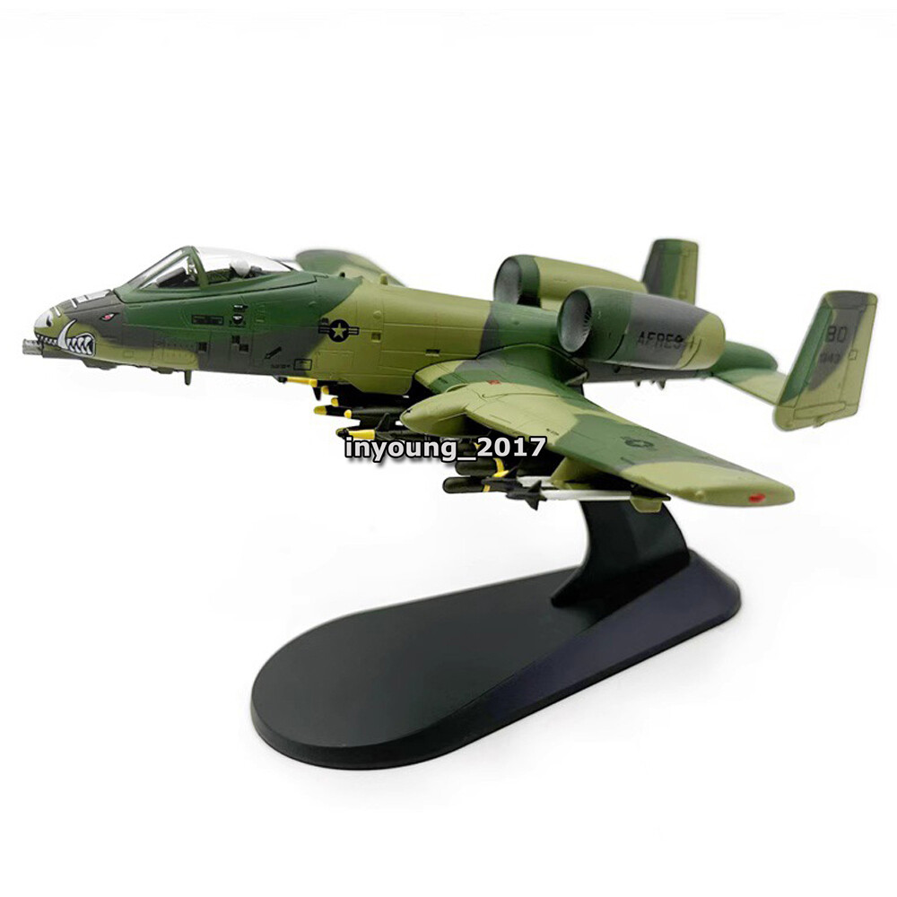 1:100 A-10 Thunderbolt II Warthog Attach Airplane Model Diecast Military Plane