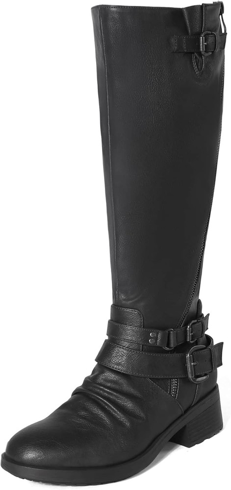 DREAM PAIRS Women’s Wide Calf Knee High Riding Boots for Comfort & Style