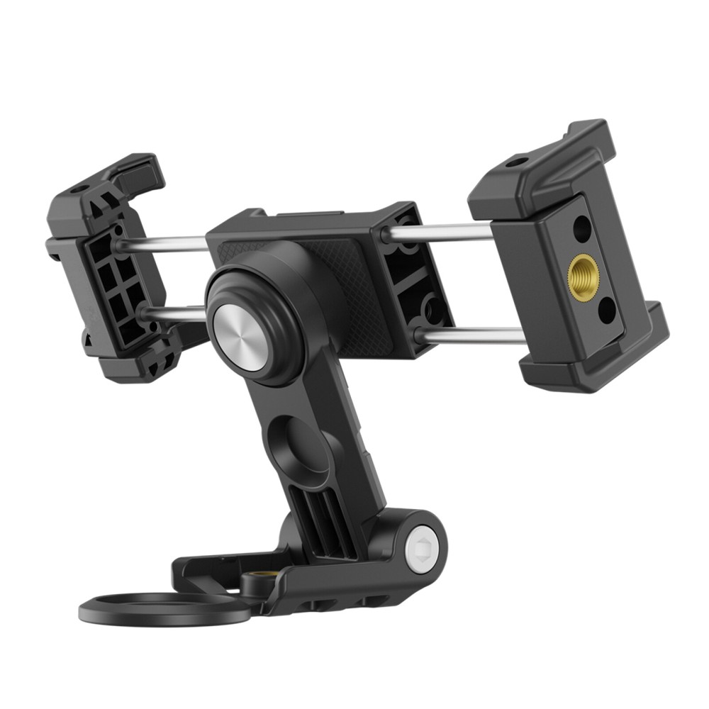 360° Rotatable Mobile Phone Holder Clip With 1/4 Double-layer Cold Shoe Adapter