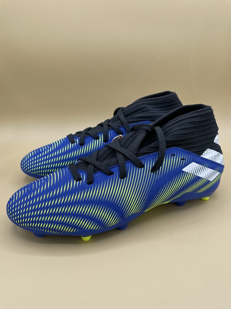 Size 5 Youth Adidas Boy's Nemeziz .3 FG J Royal Blue/White/Solar Yellow FY0817