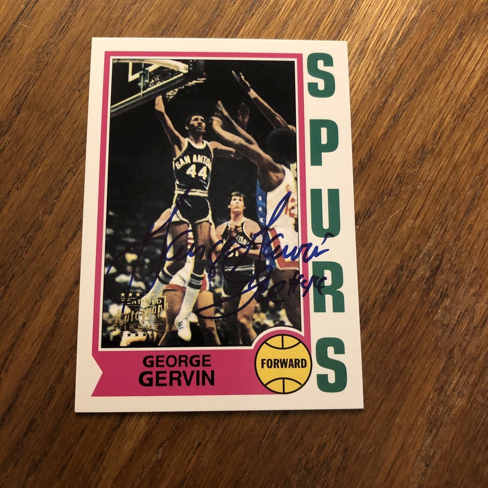George Gervin 1996-97 Topps Stars Rookie Reprints Autograph #18 Auto Card