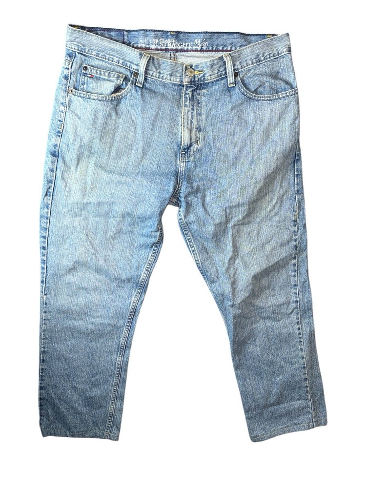 Tommy Hilfiger Mens Freedom Relaxed Fit Blue Denim Jeans 36x30 Cotton Comfortable Style