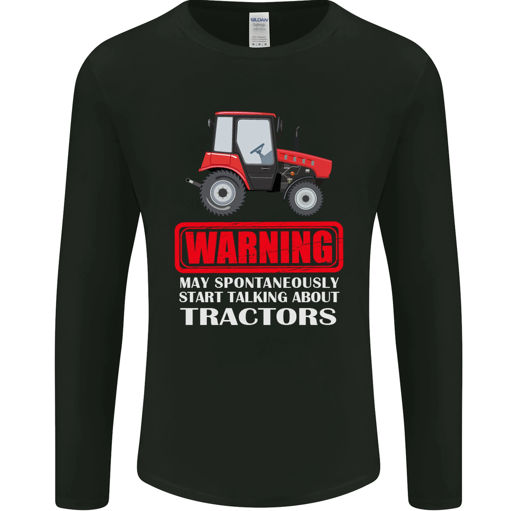 Talking About Tractors Funny Farmer Farm Mens Long Sleeve T-Shirt