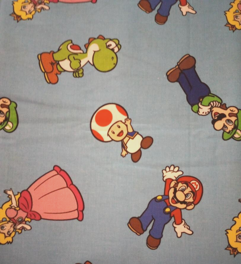 super mario fun fabric length piece 13 x 11 inch 1pc