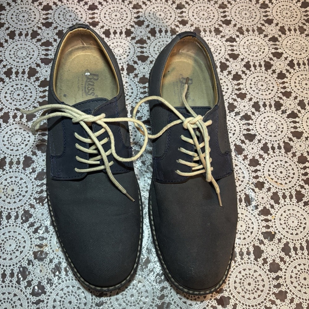 Bass men’s Blue Oxford Shoes  fabric Design size 9.5 D