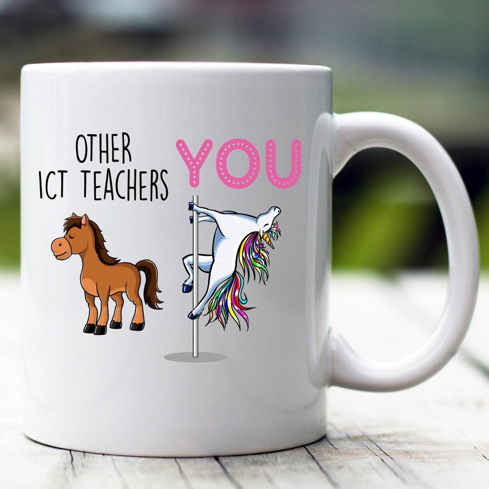 Funny Unicorn ICT Teacher Mug - Perfect Gift Idea for Tech Teachers  