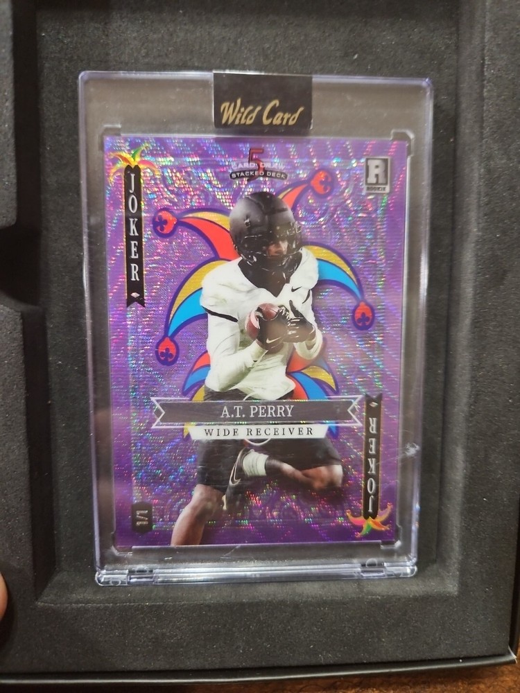 A.T. Perry (1/1 RC) #SD-AP 2023 Wild card 5 Deck Draw JOKER