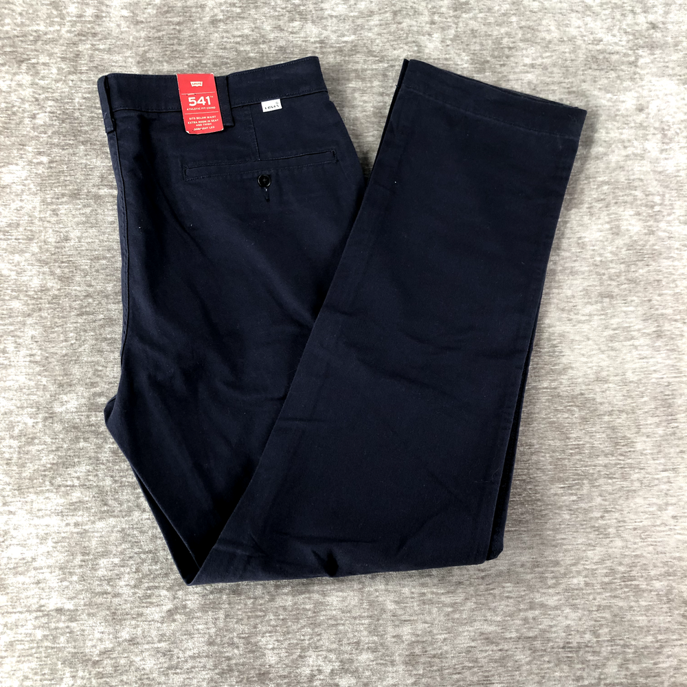 Levi's 541 Athletic Fit Chino Pants Men's Size 36x34 Navy Blue NEW