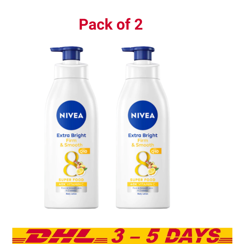 Nivea Extra Bright Firm & Smooth Body Lotion 380ml 2-Pack-image