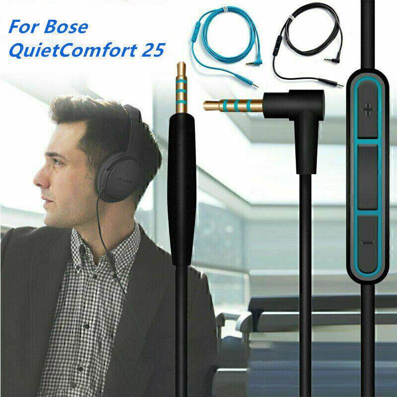 BOSE QC25 Headphone Replacement Audio Cable with Mic